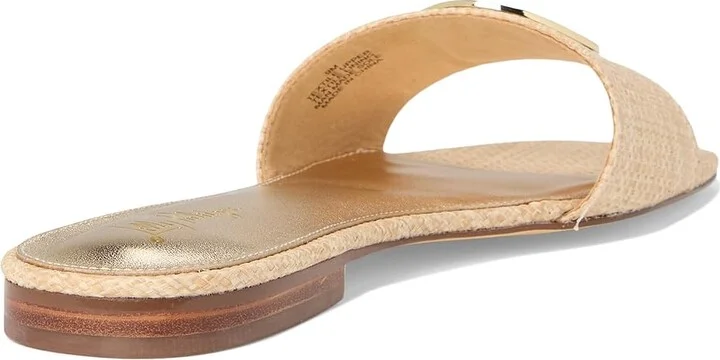 Lilly Pulitzer Nessa Slide Women's Sandals Natural : 6.5 M, Leather - Image 4
