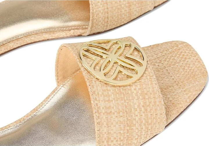 Lilly Pulitzer Nessa Slide Women's Sandals Natural : 6.5 M, Leather - Image 7