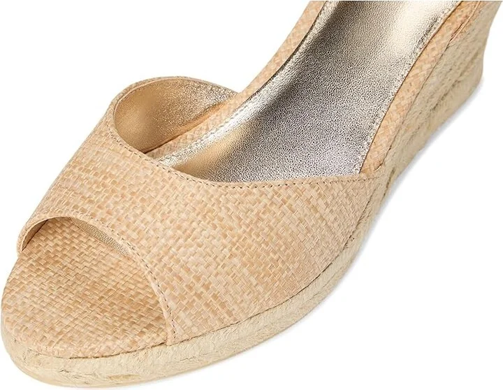 Lilly Pulitzer Paley Espadrille Wedge Women's Sandals Natural : 7 M, Leather - Image 2