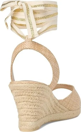 Lilly Pulitzer Paley Espadrille Wedge Women's Sandals Natural : 7 M, Leather - Image 4