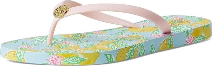 Lilly Pulitzer Pool Flip-Flop Women's Shoes Bluette Make Lemonade Shoe : 7-8 M, Synthetic - Image 5