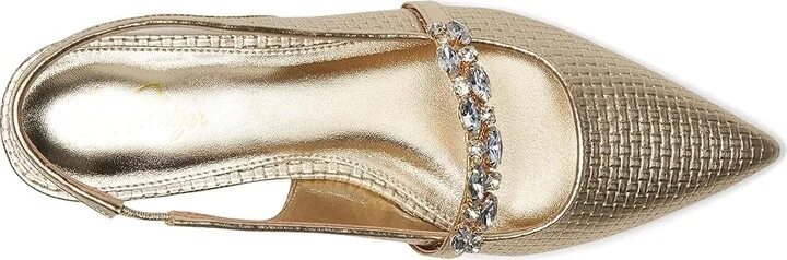 Lilly Pulitzer Tamara Slingback Women's Sandals Gold Metalic : 8.5 M, Leather - Image 2