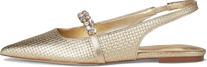 Lilly Pulitzer Tamara Slingback Women's Sandals Gold Metalic : 8.5 M, Leather - Image 6