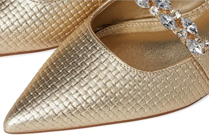Lilly Pulitzer Tamara Slingback Women's Sandals Gold Metalic : 8.5 M, Leather - Image 7