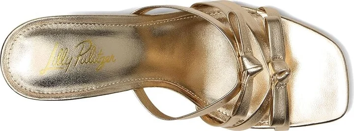 Lilly Pulitzer Wanda Slide Sandal Women's Sandals Gold Metalic : 8 M, Leather - Image 2