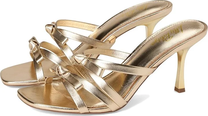 Lilly Pulitzer Wanda Slide Sandal Women's Sandals Gold Metalic : 8 M, Leather