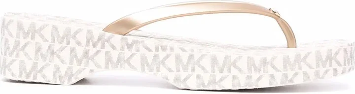 Lilo monogram-print flip-flops