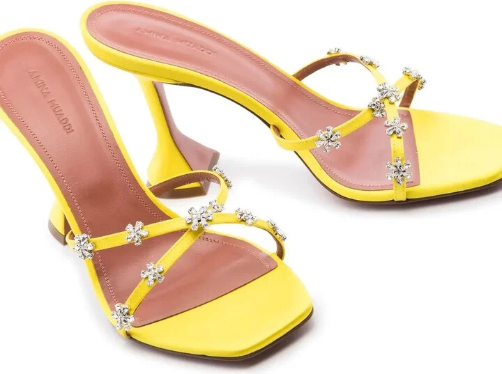 Lily 95mm crystal-embellished sandals - Image 4