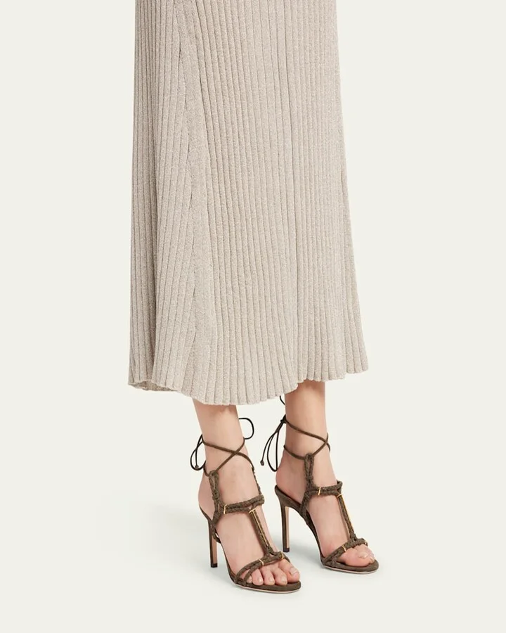 Lily Suede Ankle-Tie Sandals - Image 7