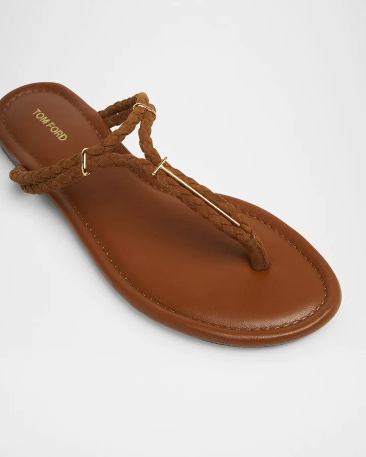 Lily Suede Thong Sandals - Image 3