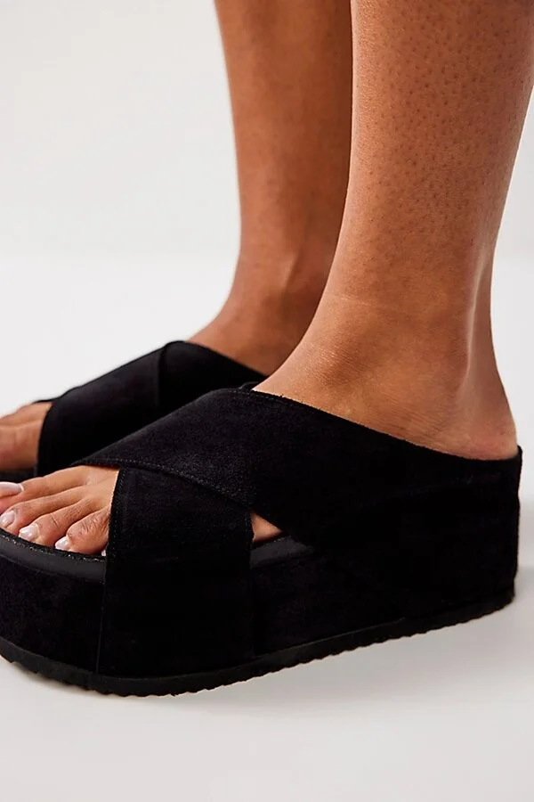Limelight Suede Flatform Sandals - Image 2