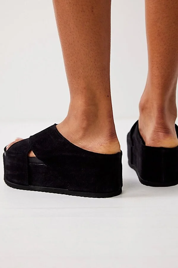 Limelight Suede Flatform Sandals - Image 3