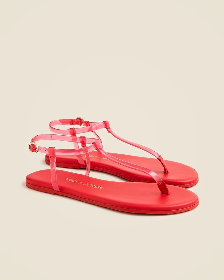 Limited-edition TKEES X J.Crew jelly sandals