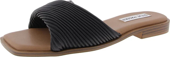 LIMITT Womens Criss-Cross Manmade Slide Sandals