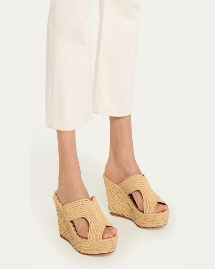 Lina Cutout Slide Wedge Sandals - Image 2