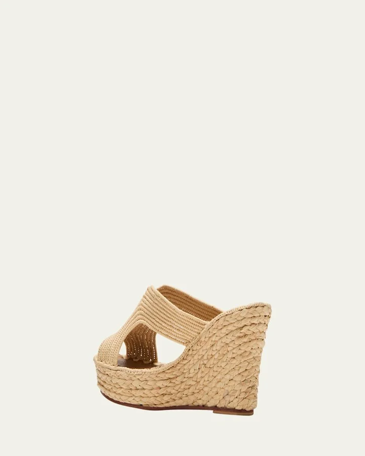 Lina Cutout Slide Wedge Sandals - Image 7