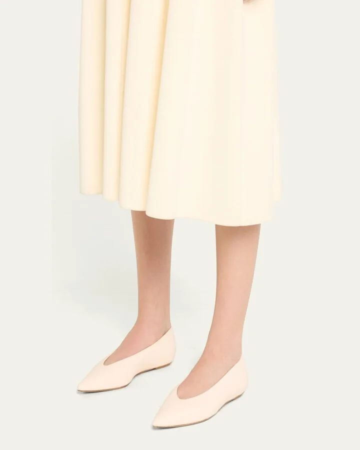 Lina Leather Point-Toe Ballerina Flats - Image 4