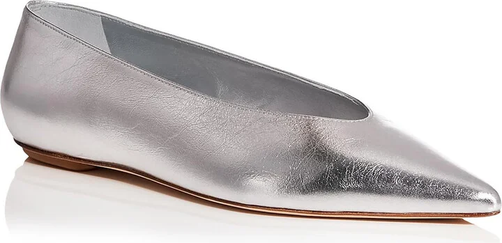 Lina Womens Metallic Leather Loafers
