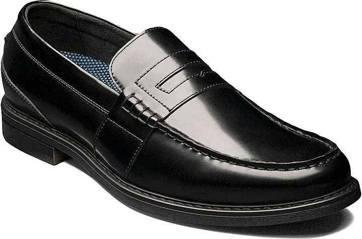 Lincoln Leather Moc Toe Penny Loafer - Wide Width Available