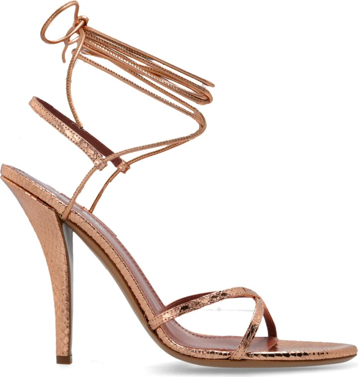 Linda Heeled Sandals, , - Gold