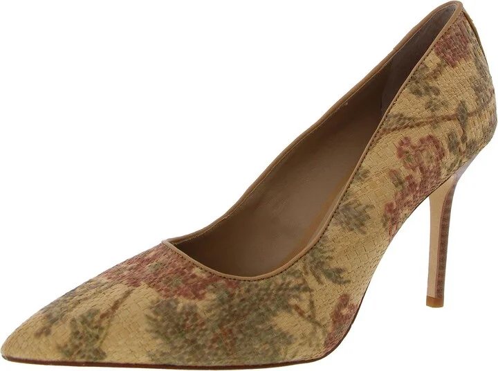 Lindella Womens Leather Slip On Pointed Toe Heels