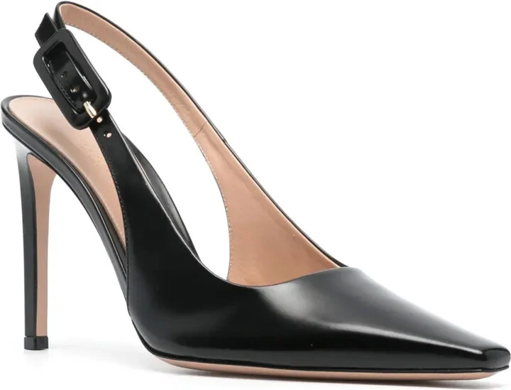 Lindsay 100mm leather pumps - Image 2