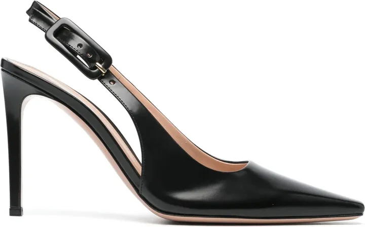 Lindsay 100mm leather pumps