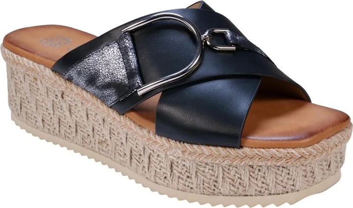 Lindsey Womens Faux Leather Espadrilles