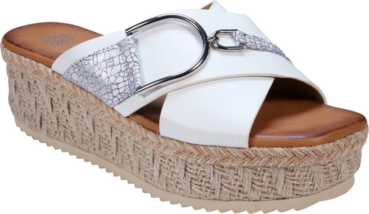 Lindsey Womens Faux Leather Slip-On Espadrilles