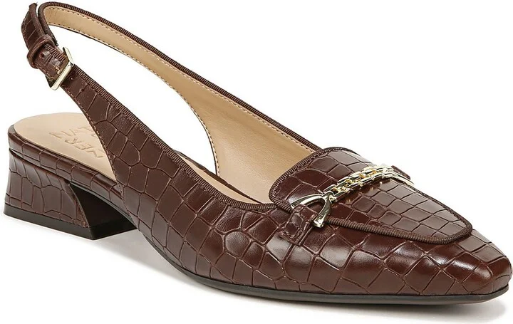 Lindsey Womens Leather Slingbacks