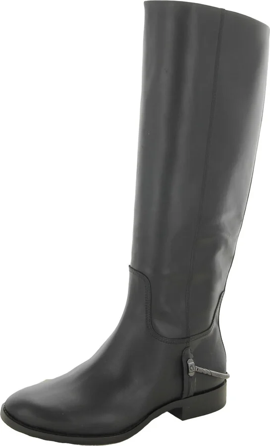 Lindy Womens Leather Round Toe Knee-High Boots