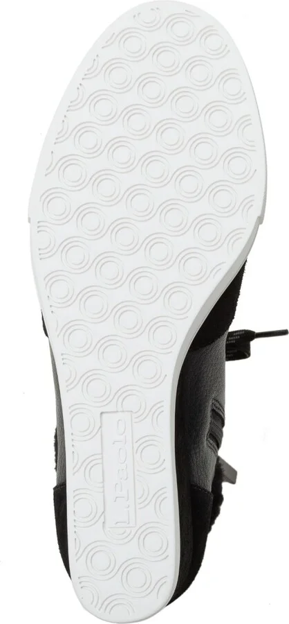 Linea Paolo Arden Faux Shearling Trimmed Wedge Sneakers - Nutmeg/ivory suede/fabric - Image 10