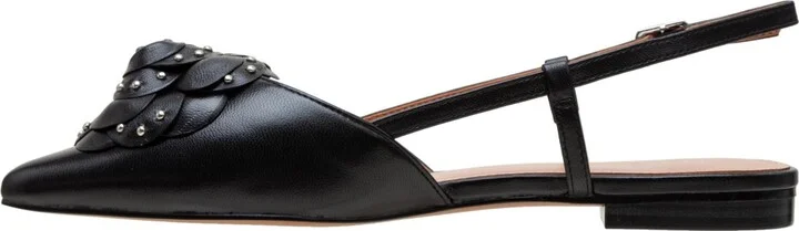 Linea Paolo Cadie Microstud Rosette Slingback Flats - Image 6