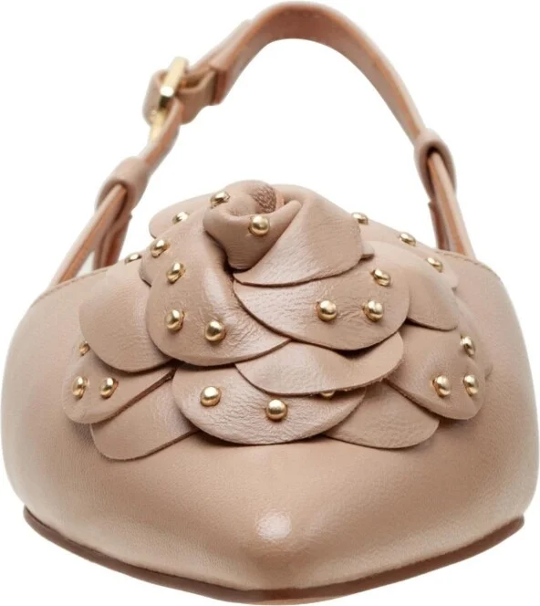 Linea Paolo Cadie Microstud Rosette Slingback Flats - Image 7