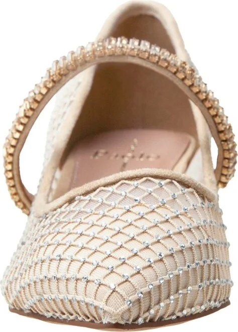 Linea Paolo Carmine Crystal Fishnet Mary Jane Pumps - Black mesh/microsuede - Image 8