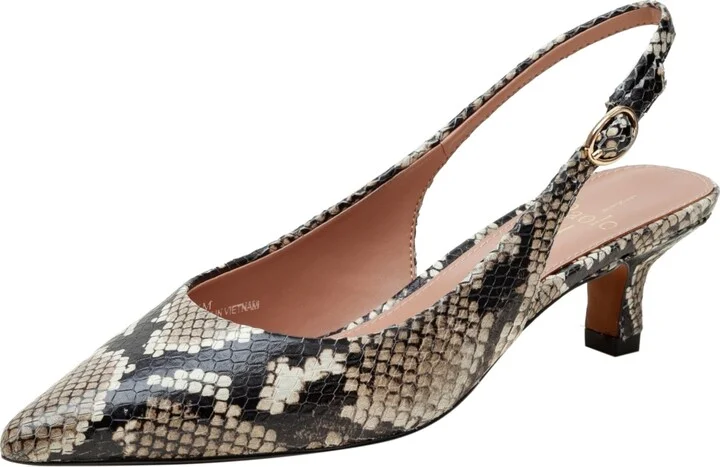 Natural Snake Print Leather