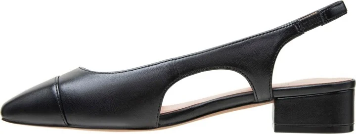 Linea Paolo Charley Cap Toe Chop Out Pumps - Dusty blue/black nappa - Image 4
