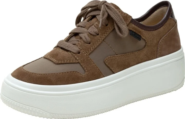 Linea Paolo Gains Lace-Up Leather Platform Sneakers