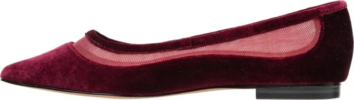 Linea Paolo Novah Mixed Media Skimmer Flats - Black nappa/mesh - Image 10