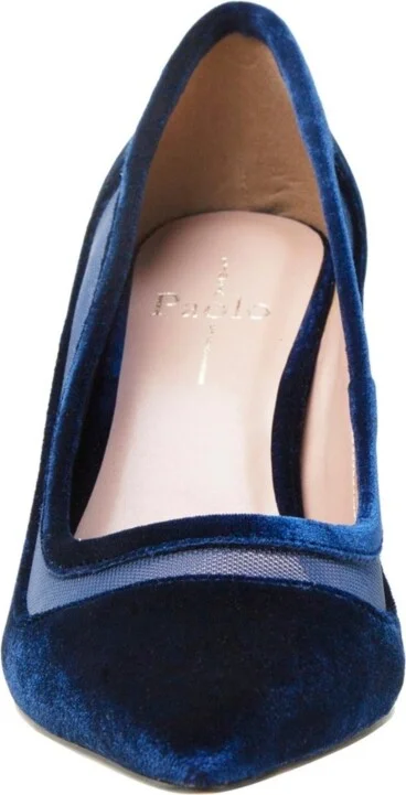 Linea Paolo Perline Mixed Media High Heel Pumps - Black nappa/mesh - Image 6