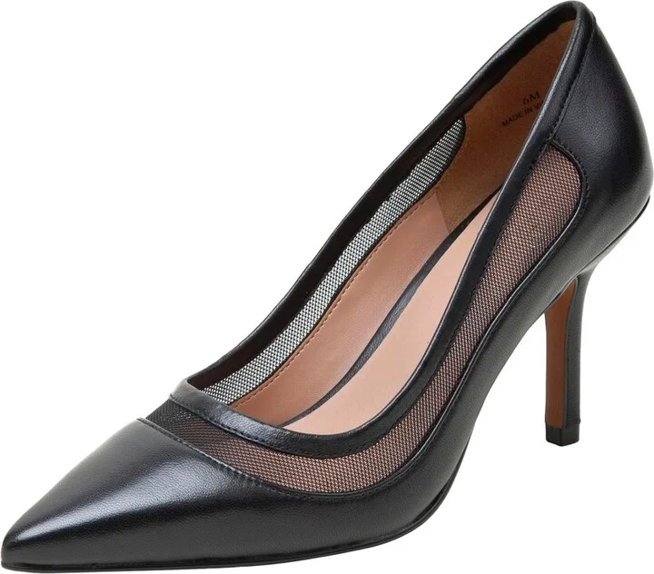 Linea Paolo Perline Mixed Media High Heel Pumps - Black nappa/mesh