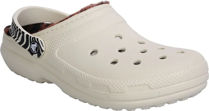 Lined Animal Clog Sandals In White - Image 2