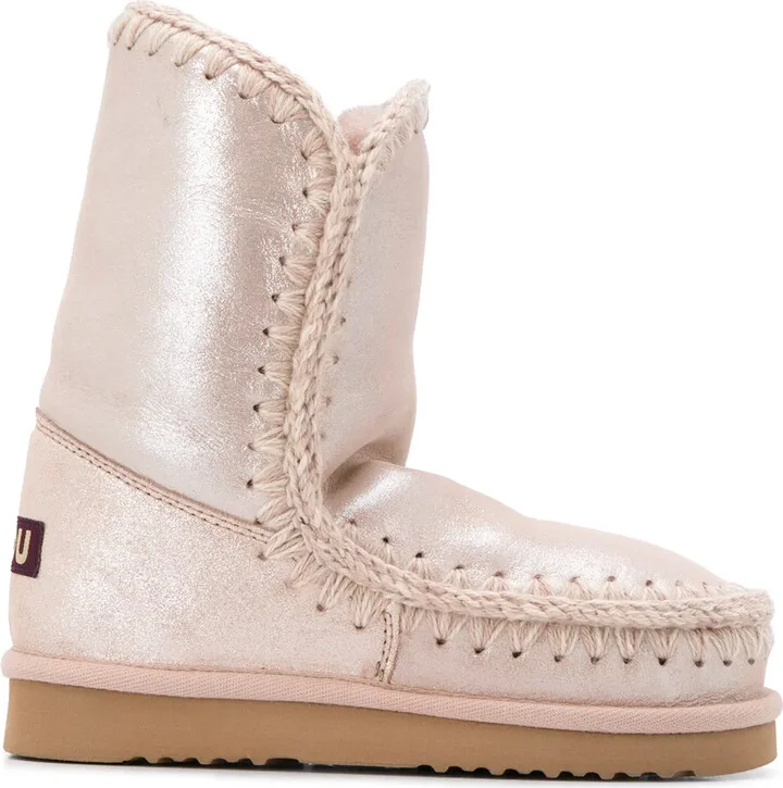 Lined Metallic Boots