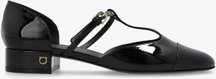 Linette T-strap Ballet Flats in Patent Leather