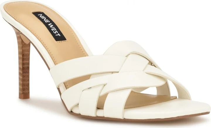 LINETTE3 Womens Cushioned Footbed Faux Leather Mule Sandals