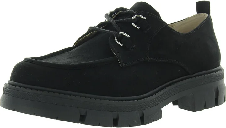 Linnaa Womens Lace-Up Faux Leather Loafers