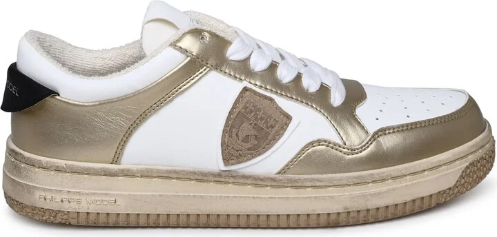 Lion Sneakers In Two-tone Polyurethane Blend