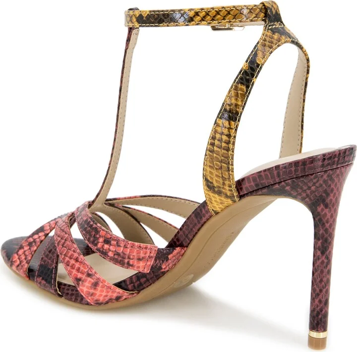 Liona Embossed T-Strap Sandal - Image 2