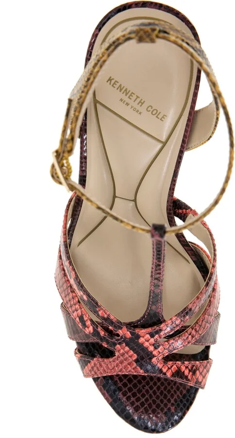 Liona Embossed T-Strap Sandal - Image 5