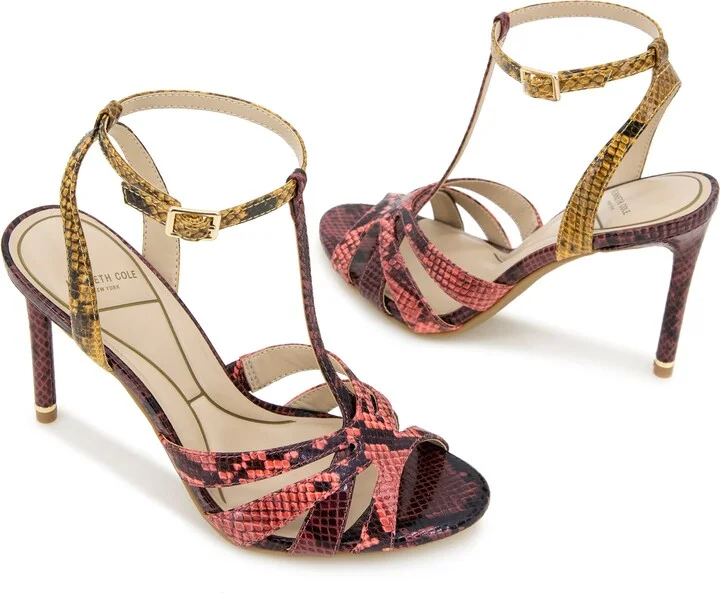 Liona Embossed T-Strap Sandal - Image 8